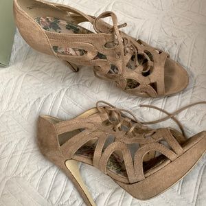 Limelight Nude Lace-Up heels